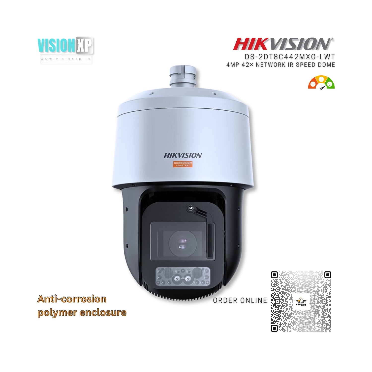 Hikvision DS-2DT8C442MXG-LWT 4 MP 42 × Network IR Speed Dome Camera Hikvision DS-2DT8C442MXG-LWT 4 MP 42 × Network IR Speed Dome Camera